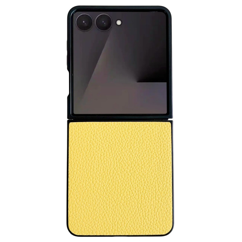 Capa de couro texturizada para Samsung Galaxy Z Flip 7