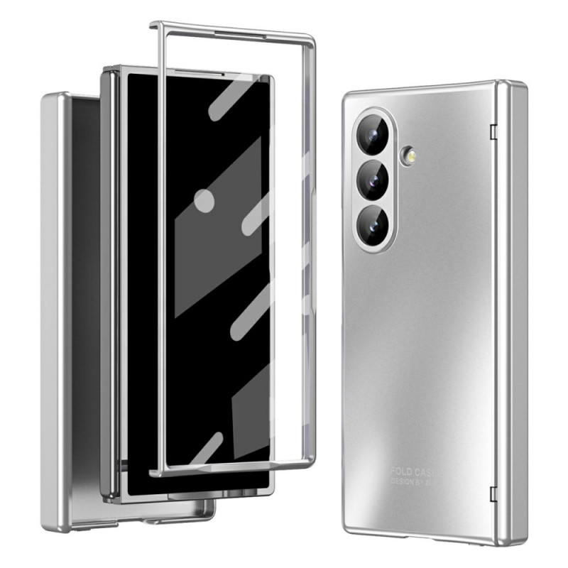 Capa Samsung Galaxy Z Fold 7 com efeito metálico e película protetora para o ecrã
