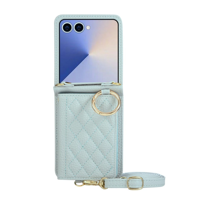 Capa Samsung Galaxy Z Flip 7 Estojo
 almofadada com alça de ombro