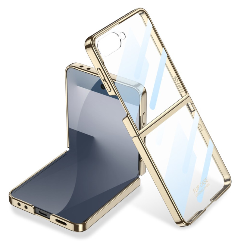 Protetor de ecrã Samsung Galaxy Z Flip 7 com moldura de efeito metálico