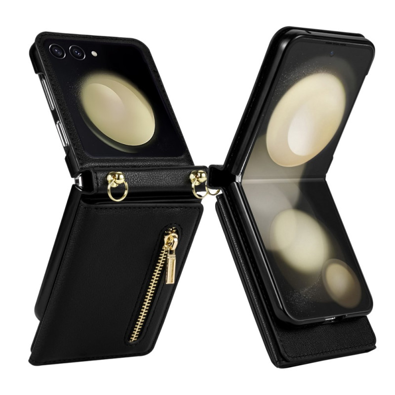 Capa para carteira RFID e alça de ombro para Samsung Galaxy Z Flip 7