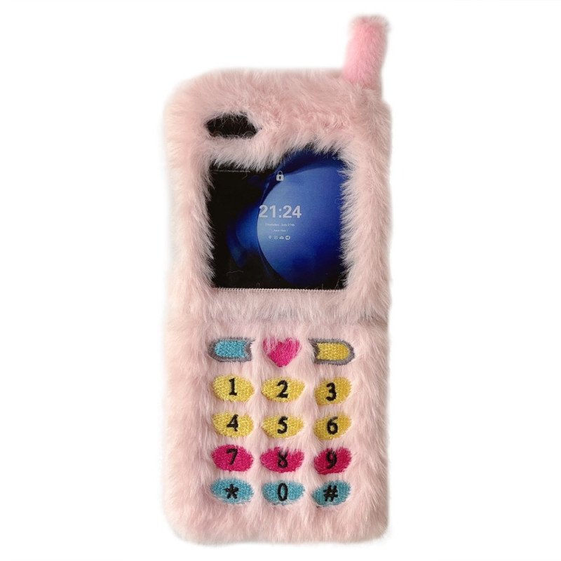 Capa de pelúcia para telemóvel Samsung Galaxy Z Flip 7 FE / Z Flip 6