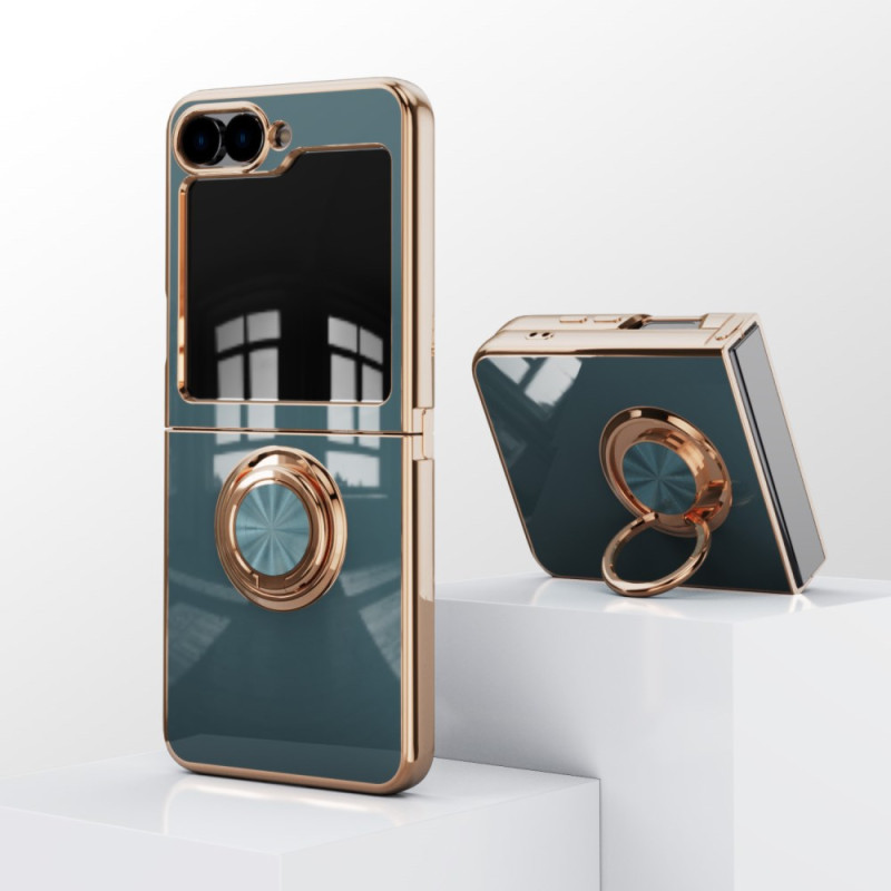 Capa Samsung Galaxy Z Flip 7 FE / Z Flip 6 Acabamento brilhante com anel de suporte