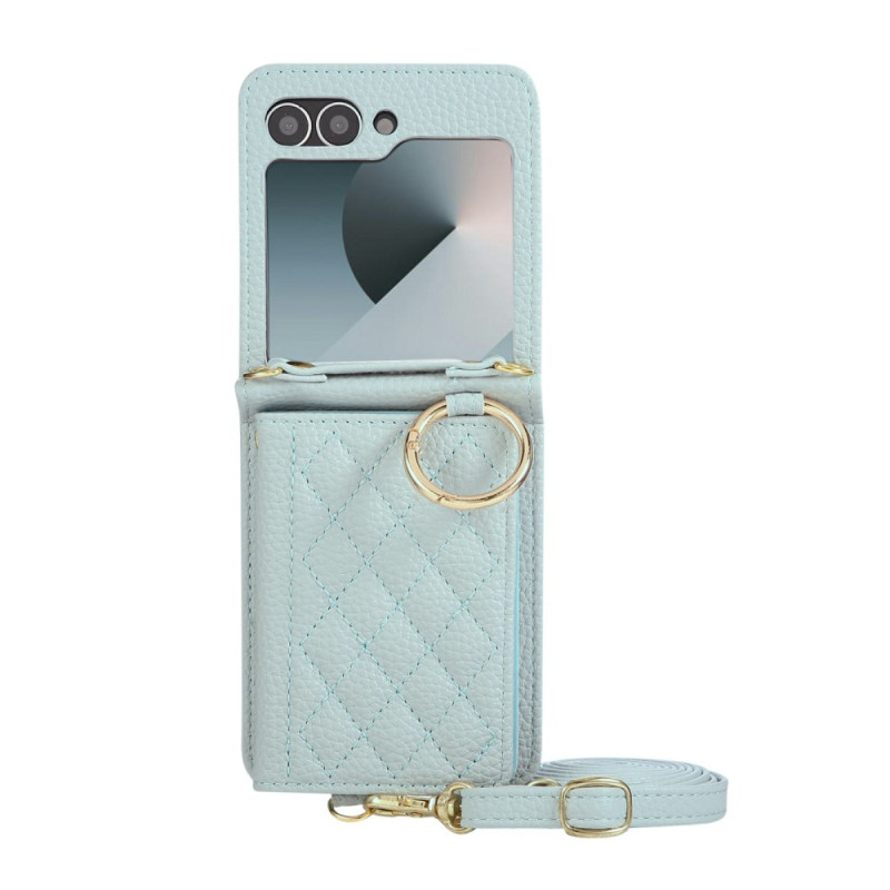 Capa acolchoada para Samsung Galaxy Z Flip 7 FE / Z Flip 6 com alça de ombro