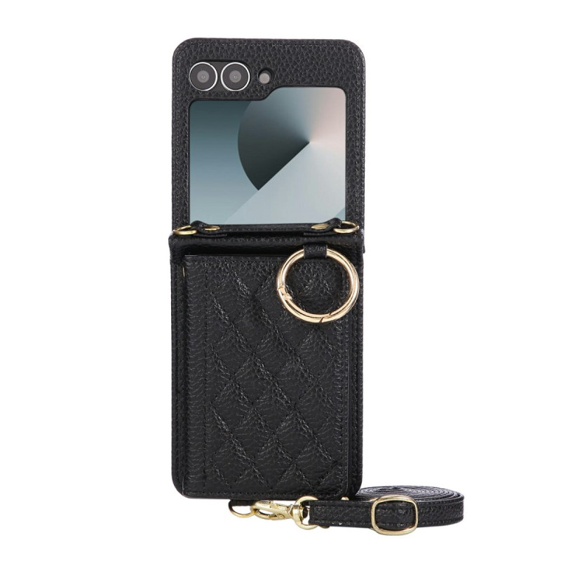 Capa acolchoada para Samsung Galaxy Z Flip 7 FE / Z Flip 6 com alça de ombro