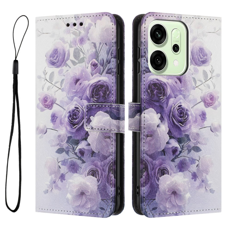 Capa Oppo Reno 14 5G / 14F 5G Flowers Violeta