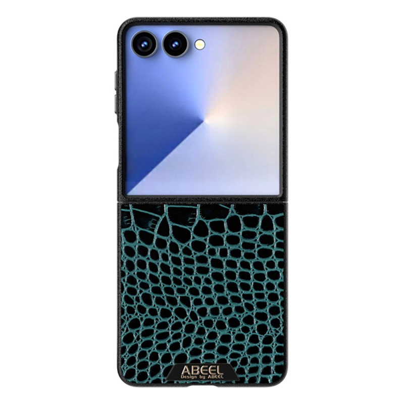 Capa compatível com Samsung Galaxy Z Flip 7 MagSafe Crocodile Texture ABEEL