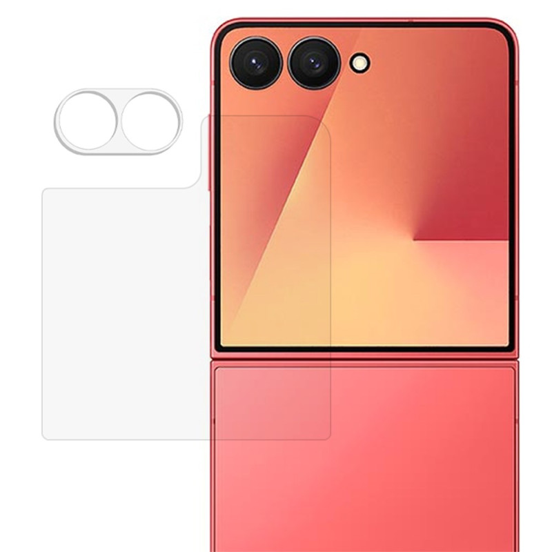 Películas protectoras
 de vidro temperado para Samsung Galaxy Z Flip 7 Ecrã exterior e protecção para lente
