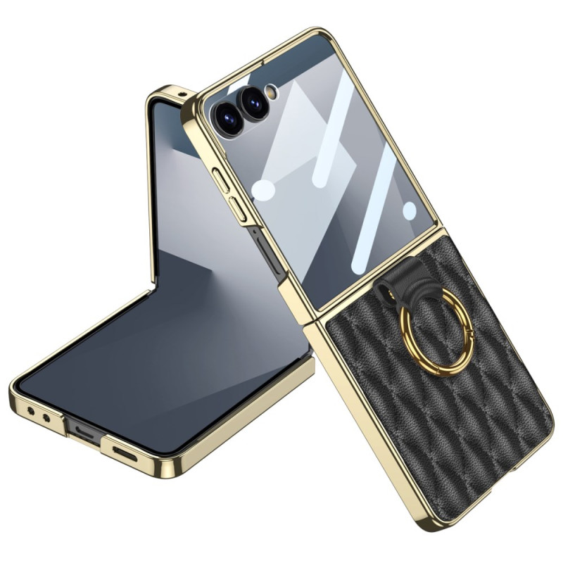 Capa para Samsung Galaxy Z Flip 7 Design almofadado com anel de suporte