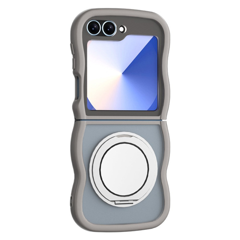Capa para Samsung Galaxy Z Flip 7 FE / Z Flip 6 Suporte rotativo e espelho integrado