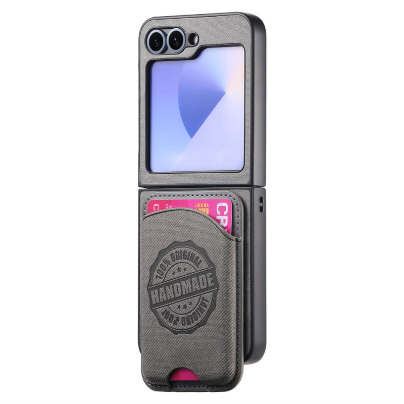Capa compatível com Samsung Galaxy Z Flip 7 FE / Z Flip 6 Suporte para cartão destacável MagSafe