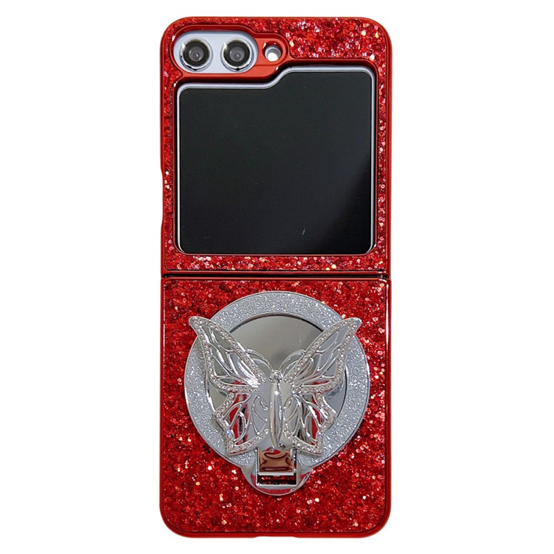 Capa Samsung Galaxy Z Flip 7 FE / Z Flip 6 Butterfly-Support Strass