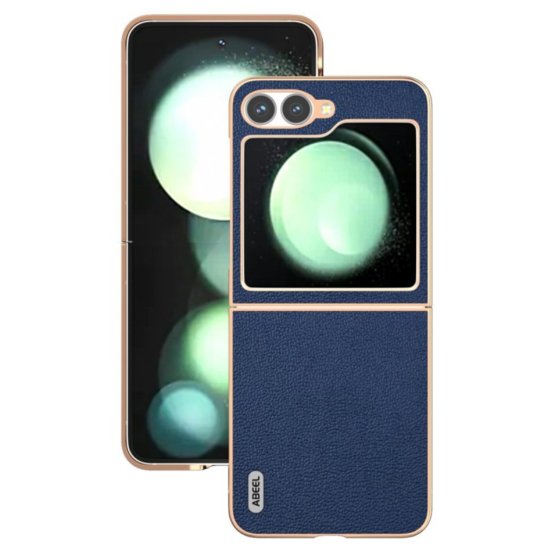 Capa de couro clássica para Samsung Galaxy Z Flip 7 FE / Z Flip 6 ABEEL