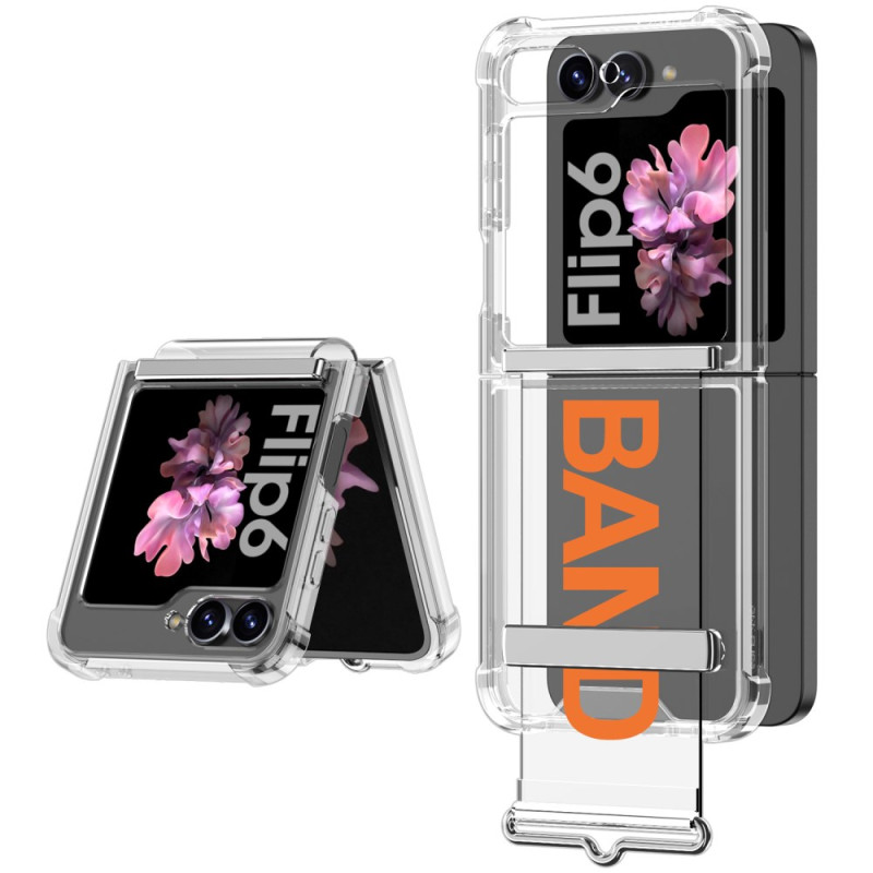 Capa com fita transparente para Samsung Galaxy Z Flip 7 FE / Z Flip 6