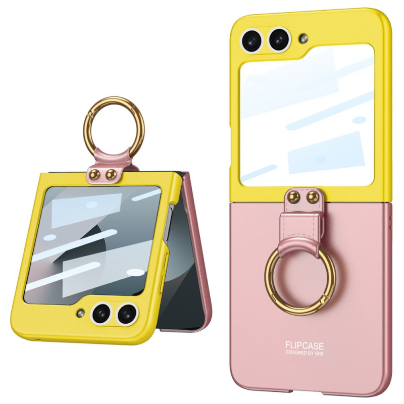 Capa Samsung Galaxy Z Flip 7 FE / Z Flip 6 Proteção com dobradiça magnética e suporte bicolor