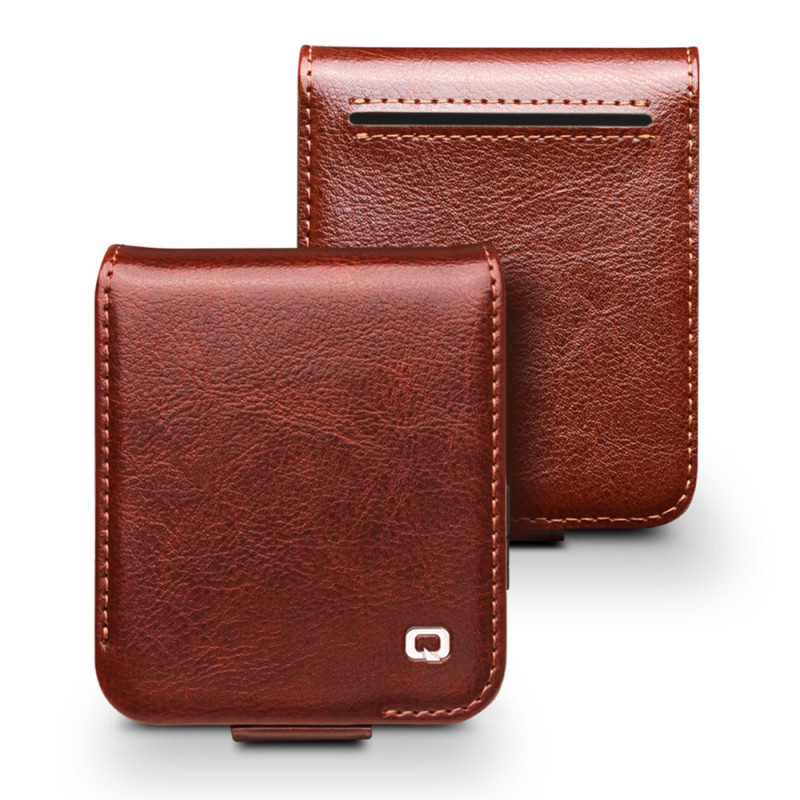 Capa de couro genuína para Samsung Galaxy Z Flip 7 FE / Z Flip 6