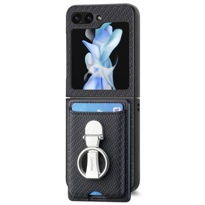Capa para Samsung Galaxy Z Flip 7 FE / Z Flip 6 Suporte dobrável e porta-cartões