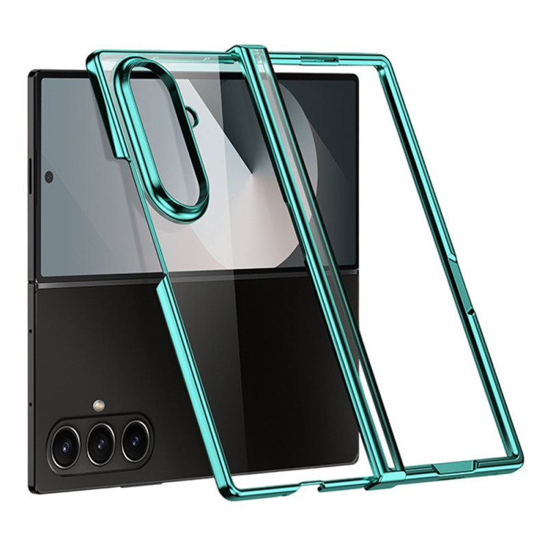 Capa com efeito de metal para Samsung Galaxy Z Fold 7 Hinge Design