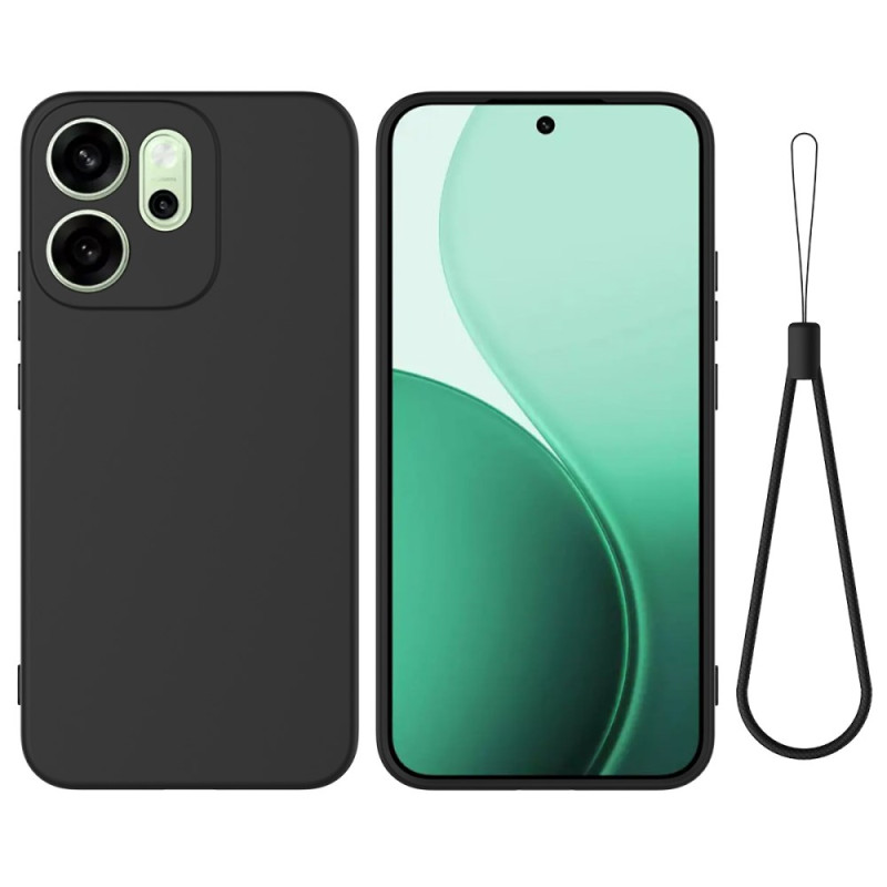 Oppo Reno 14 F 5G Capa de silicone líquida com cordão