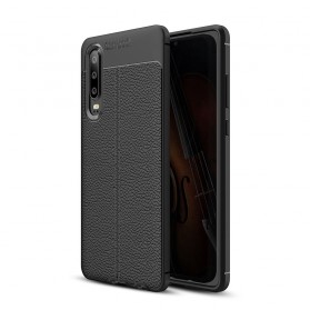 Huawei P30 Capa de couro Litchi Linha dupla