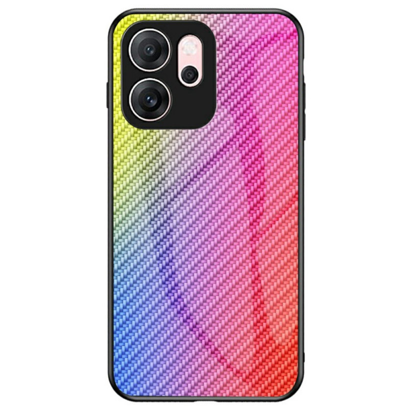 Capa de vidro temperado com fibra de carbono Oppo Reno 14 F 5G