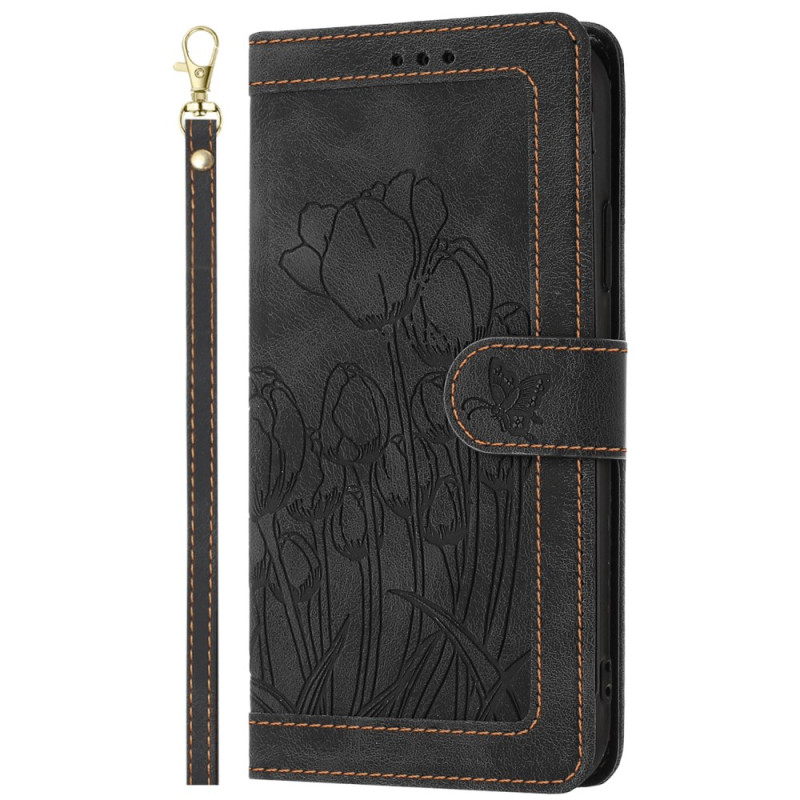 Capa Oppo Reno 14 F 5G Efeito camurça floral