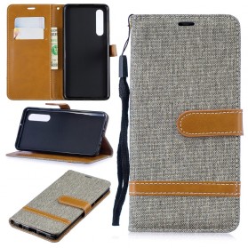 Capa de tecido e de couro Huawei P30