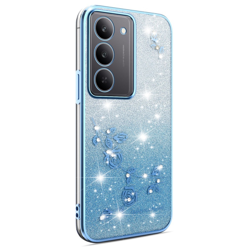 Capa Realme 14X 5G Flores e strass KADEM
