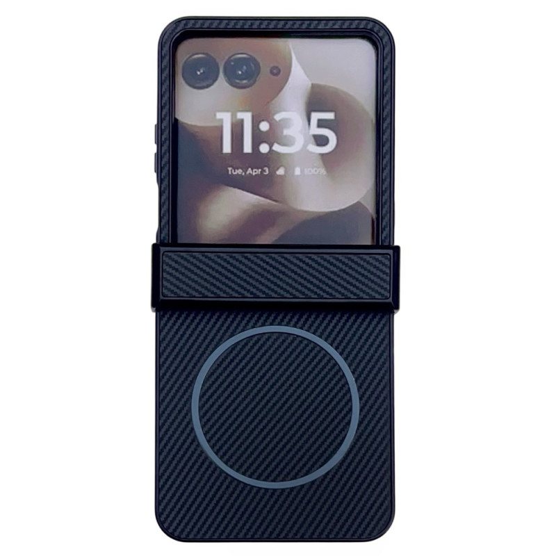 Capa Motorola Razr 60 Ultra compatível com MagSafe Fibra de carbono