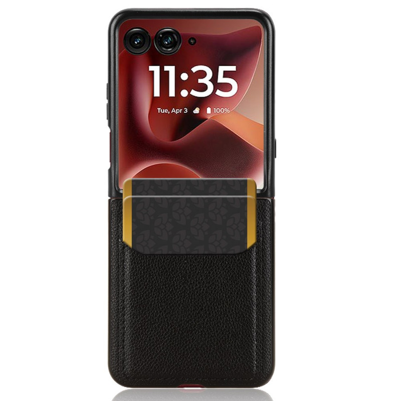 Capa Motorola Razr 60 Ultra 5G Capa para cartão com efeito de pele