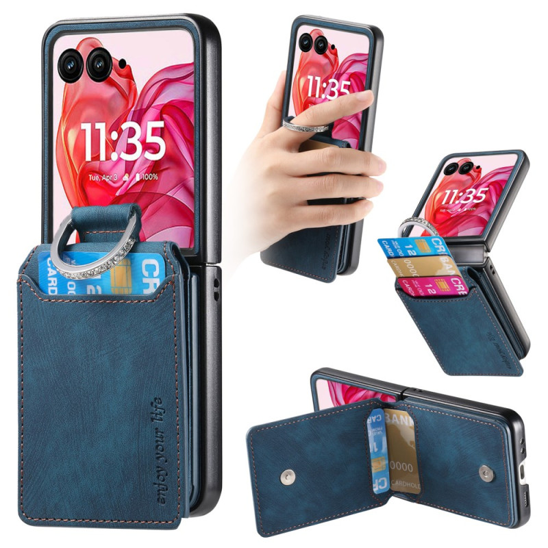Capa Motorola Razr 60 Ultra Suede Effect Capa e suporte para cartão