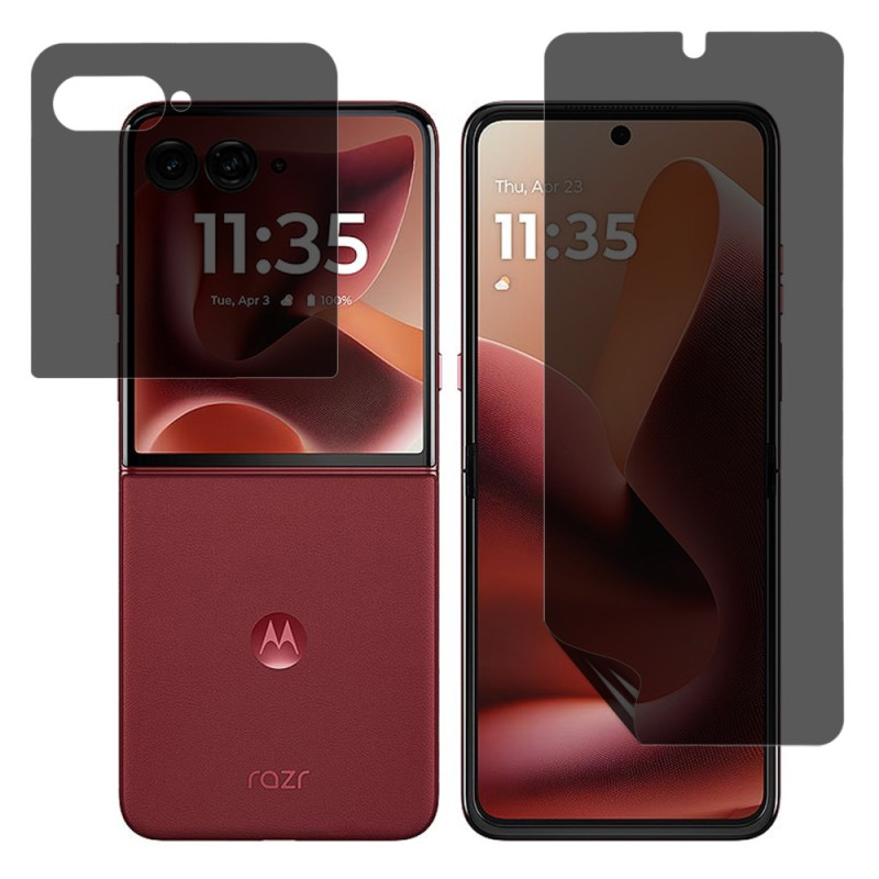 Conjunto de películas protectoras
 de ecrã anti-espionagem para o ecrã do Motorola Razr 60 Ultra 5G