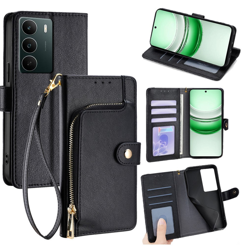 Realme C71 Capa com fecho de correr para a carteira