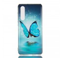 Capa de borboleta Huawei P30 Fluorescente Azul