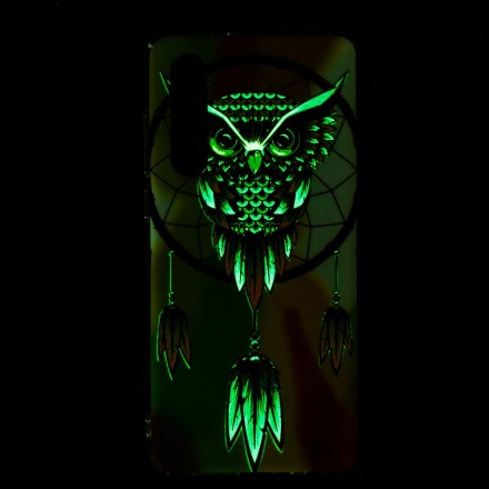 Huawei P30 Capa Dreamcatcher Owl Fluorescent