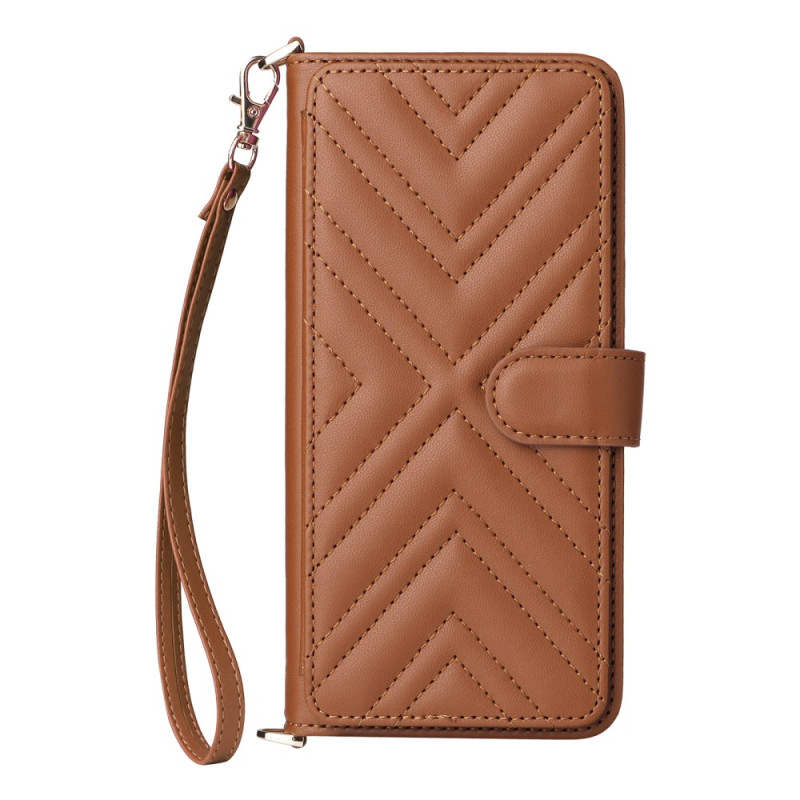 Capa acolchoada Xiaomi Redmi 15C 4G com alça e alça de ombro
