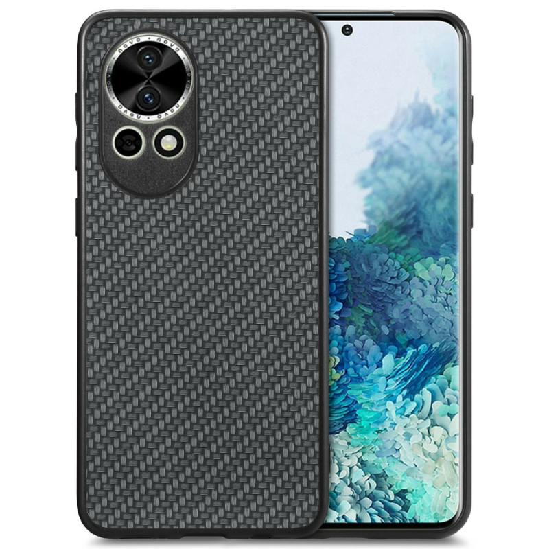 Capa com textura de fibra de carbono para Huawei Nova 13