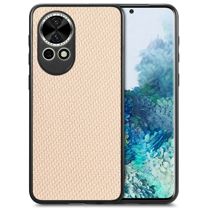 Capa com textura de fibra de carbono para Huawei Nova 13