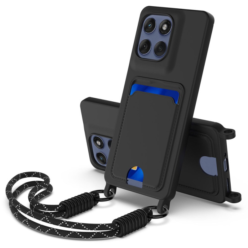 Capa para cartão Motorola Edge 60 Pro com cordão