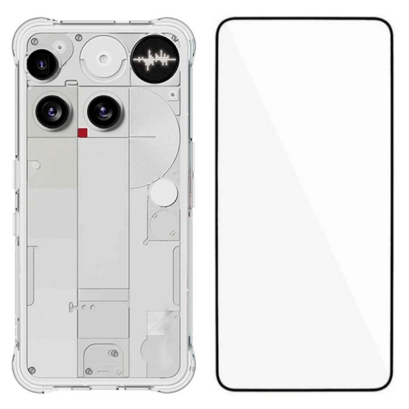 Capa para telemóvel Transparent Nothing (3) com protetor de ecrã