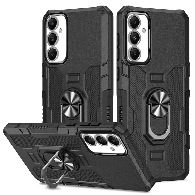 Capa para Samsung Galaxy A05s com efeito de metal e suporte para anel