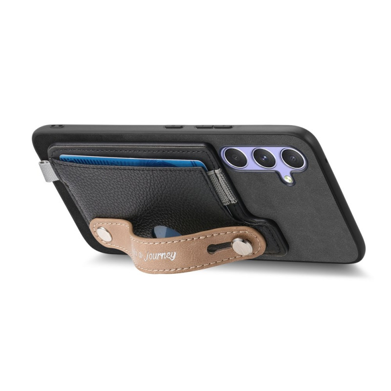 Capa para Samsung Galaxy A05s Suporte para cartão amovível e correia