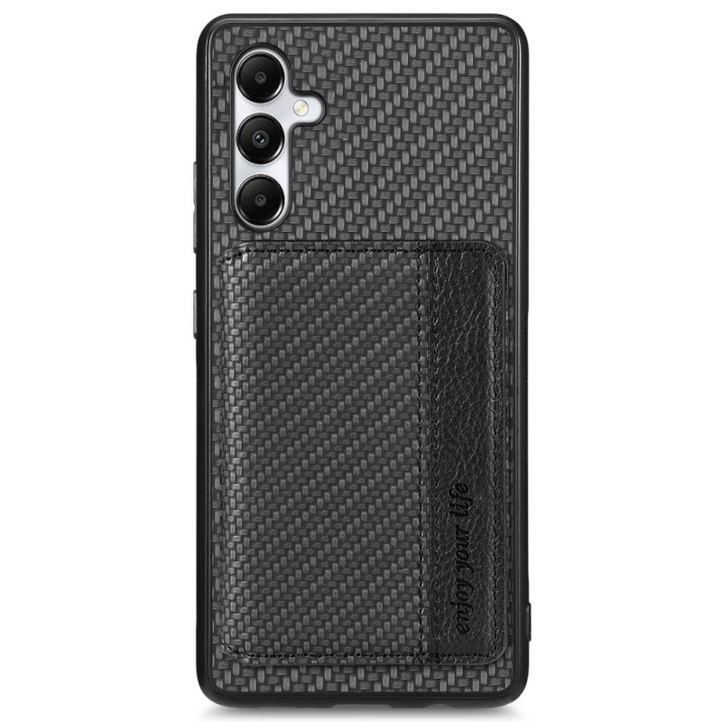 Capa de fibra de carbono para Samsung Galaxy A05s com suporte para cartão