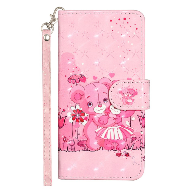 Capa de ursinho de peluche para Samsung Galaxy S25 FE Strap