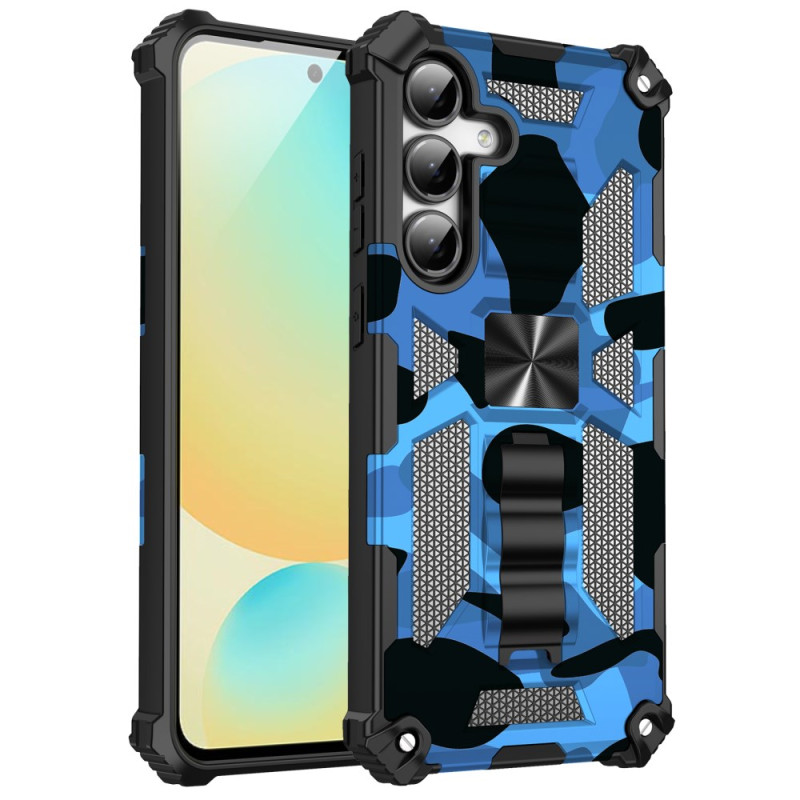Capa com design de camuflagem e suporte para Samsung Galaxy S25 FE