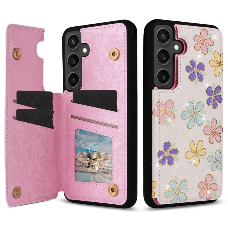 Capa de cartão floral para Samsung Galaxy S25 FE