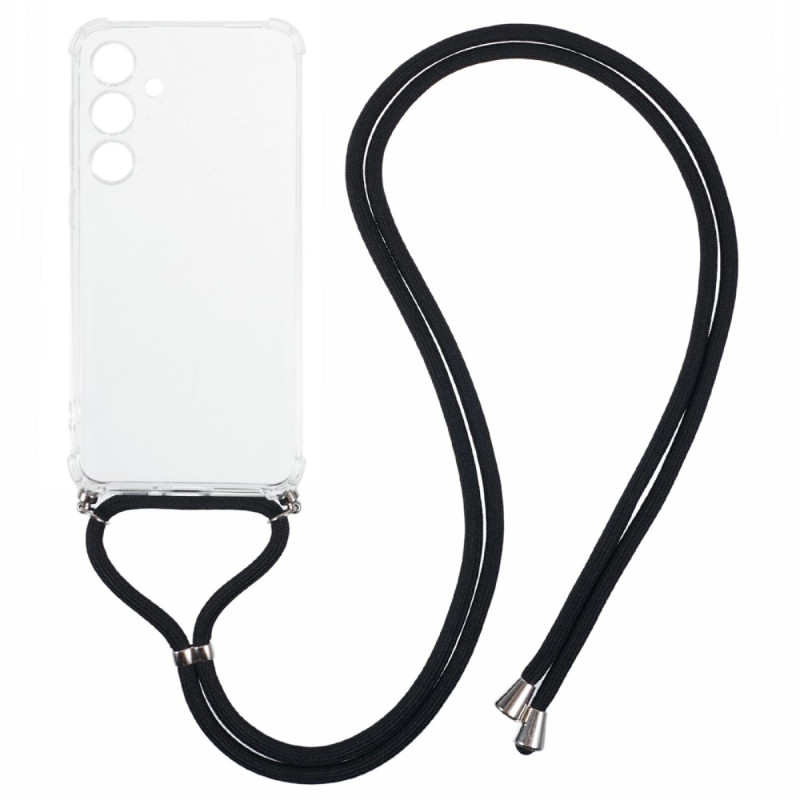 Capa de cordão transparente para Samsung Galaxy S25 FE