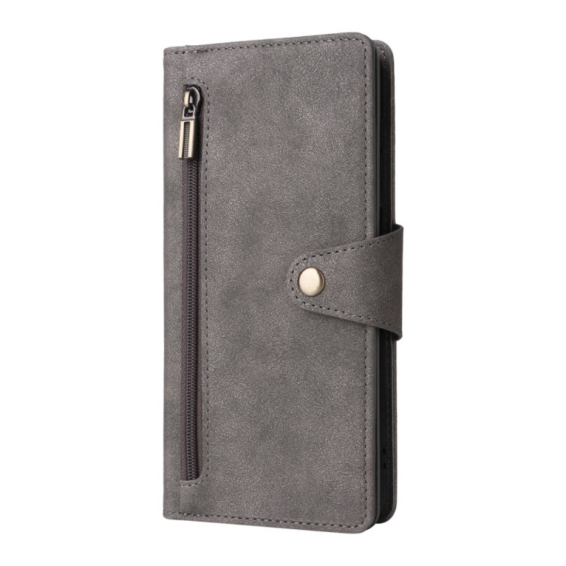 Capa de carteira com fecho para Samsung Galaxy S25 FE