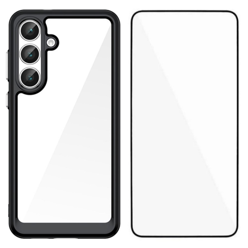 Capa híbrida para Samsung Galaxy S25 FE com protetor de ecrã