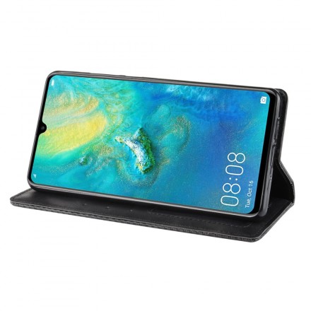 Capa Flip Huawei P30 Pro Vintage Efeito Couro Elegante